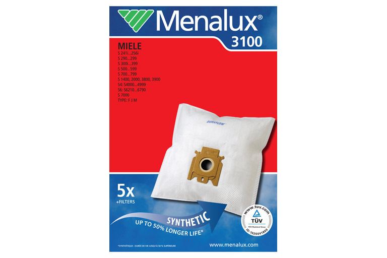 Sacs D'Aspirateur Menalux Duraflow - Lot De 4, Pour AEG, Privilege, Thomas...