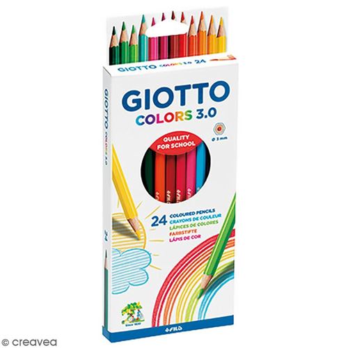 Giotto's Etui De 24 Crayons De Couleurs Giotto Colors 3.0