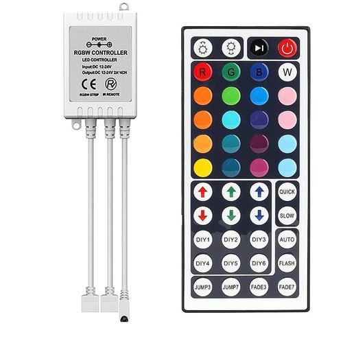 Bande lumineuse 10M 5050 SMD RGB 600LED Télécommande 44 Clé-blanc