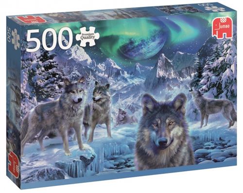 Puzzle 500 Pièces : Trevor Mitchell - Loups en Hiver, Falcon