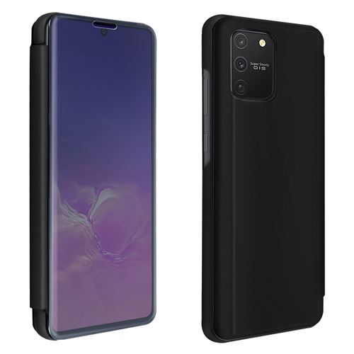 Etui pour Samsung Galaxy S10 Lite avec Clapet Translucide Miroir Support Vidéo noir