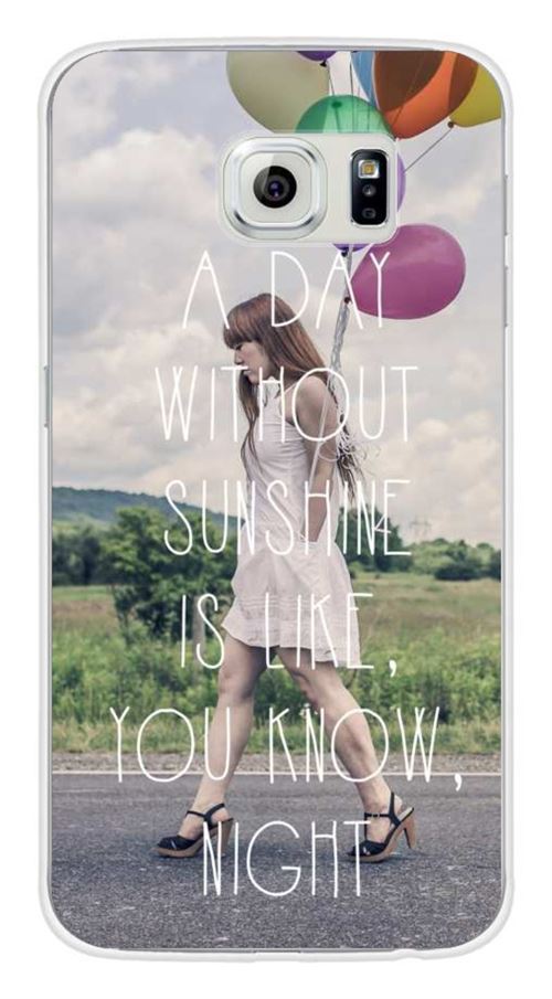 Coque en silicone imprimée compatible Samsung Galaxy S6 Woman