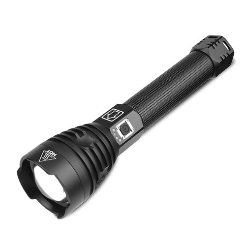 Lampe De Poche Xhp90 Affichage De La Puissance De Chargement Usb 2500Lm-Noir