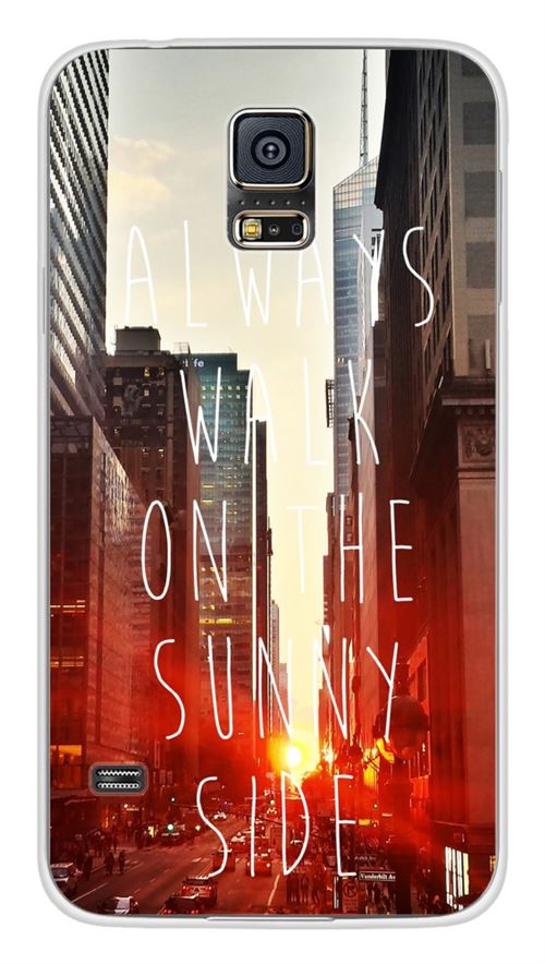Coque en silicone imprimée compatible Samsung Galaxy S5 Sunny side