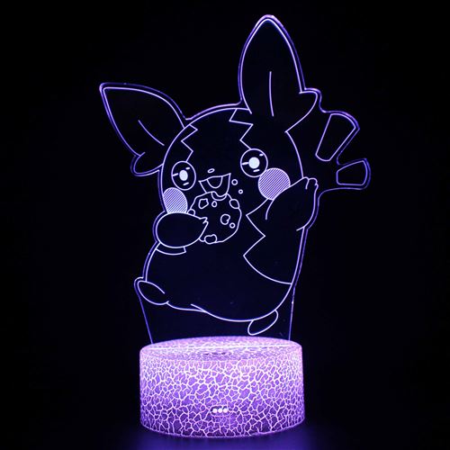Stack - Lampe Veilleuse 3D - Pikachu - Tactile - Télécommande - Image 2