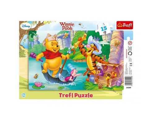 Puzzle 15 Pièces : Puzzle Cadre - Winnie l'Ourson, Trefl
