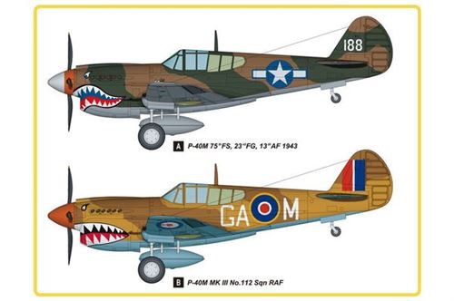 P-40e Kitty Hawk Fighter - 1:48e - Hobby Boss