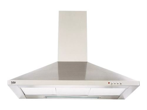 Beko CWB9441XN - Hotte - hotte décorative - largeur : 89.8 cm - profondeur : 49 cm - evacuation & recyclage - acier inoxydable