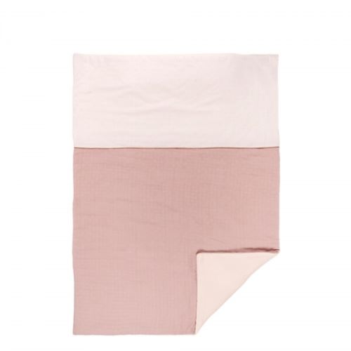 Couverture coton 100 x 135 cm rose poudré - nattou