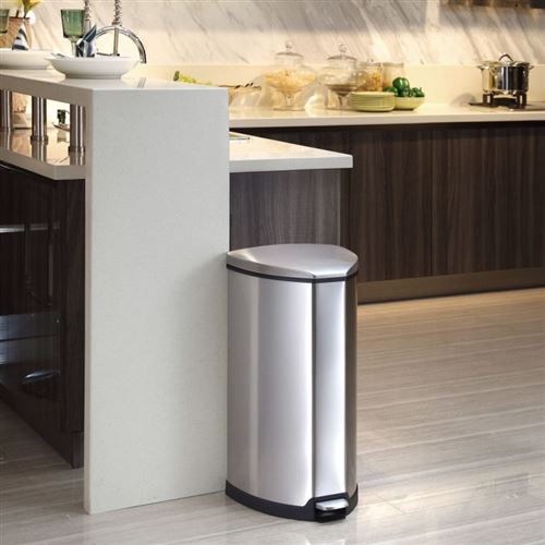 Poubelle grace step bin 35l inox mat, eko