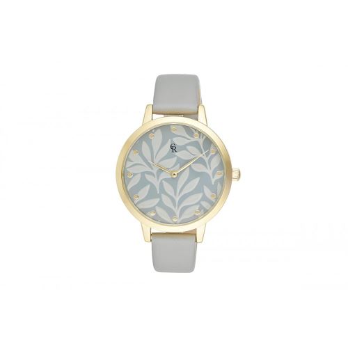 Montre Femme Charlotte Raffaelli Mouvement Quartz Cadran Imprimé 36mm Et Bracelet Gris En PU CRG002