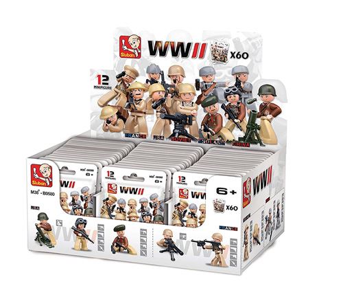 Sluban Slubanm38-b0580 WW II Figurines Seul Lot.