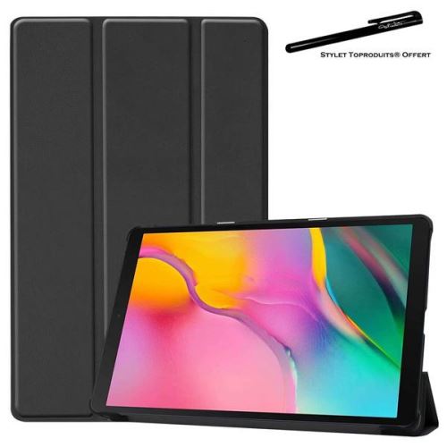 Coque Smart Noir Premium pour Samsung Galaxy Tab A 10.1 2019 T510 T515 Etui Folio Ultra fin avec Stylet Toproduits®