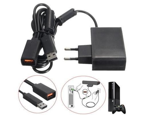 2.3m USB Adaptateur AC Mural Cable Alimentation Pour XBOX360 Kinect Jeux Vidéo EU Plug / Prise