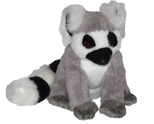 Wild Republic peluche lémurien à queue rousse junior 13 cm gris peluche