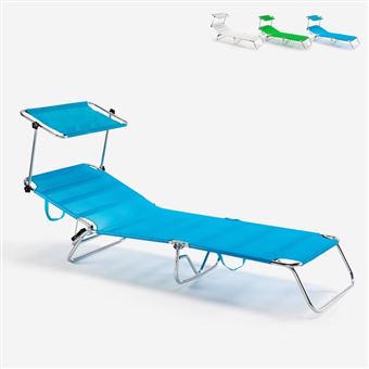 Lit De Plage Pliant Bain De Soleil Transat Piscine Portable Cancun