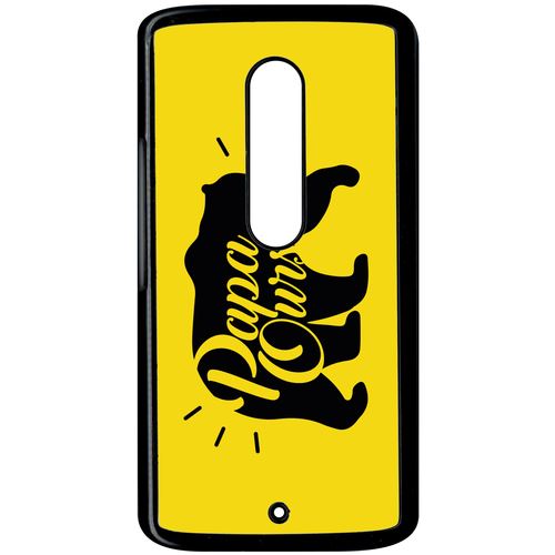 Coque Motorola X Play Papa Ours Fond Jaune