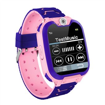 Montre intelligente avec musique et jeux pour les enfants-Rose