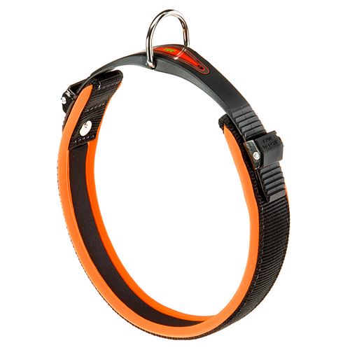 Comparer les prix de Ferplast Collier Ergonomique pour Chiens ERGOFLUO C25/60 avec Rembourrage et Fermeture à Micro-régulation Orange