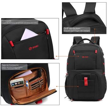 SYDARSYN Sac à Dos Ordinateur Portable 19 Pouces Avec Roulettes - Sac à Dos Trolley USB Grande Capacité