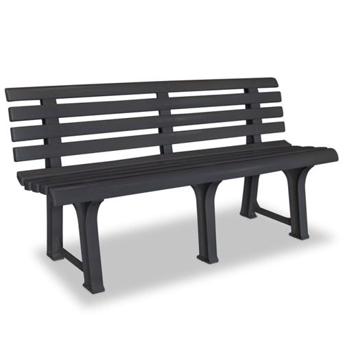 VIDAXL - Banc de jardin - 145,5 cm - Anthracite - Image 3