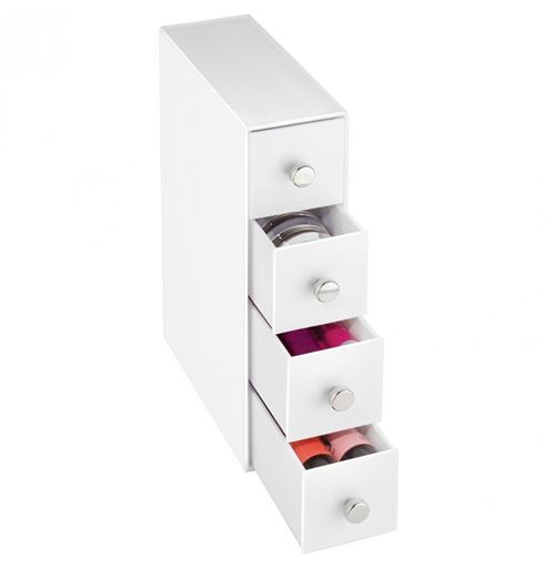 Boîte de rangement 4 tiroirs - Interdesign - Blanc