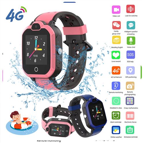 4G Montre intelligente pour enfants avec Appel bidirectionnel - Bleu