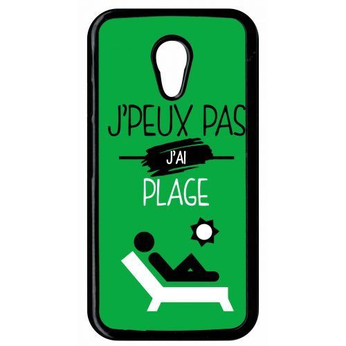 Coque j peux pas j ai plage 11 compatible motorola moto g2 transparent