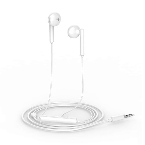 Huawei AM115 - In-ear hoofdtelefoons met micro - met bekabeling - 3,5 mm-stekker - wit