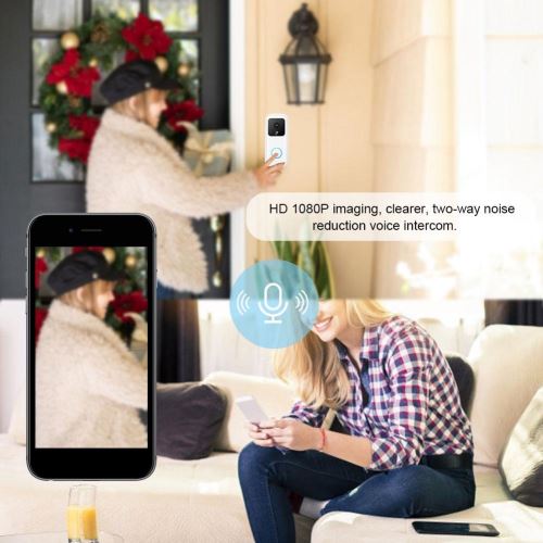 Universal - Sonnette sans fil avec appareil photo HD1080P WiFi Smart  Sonnette infrarouge vision nocturne extérieur sans fil sonnette pour maison  intelligente