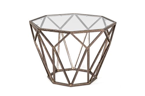 Haku M&ouml;bel Table Basse, M&eacute;tal, Bronze, L 55 X P 55 X H 38 cm