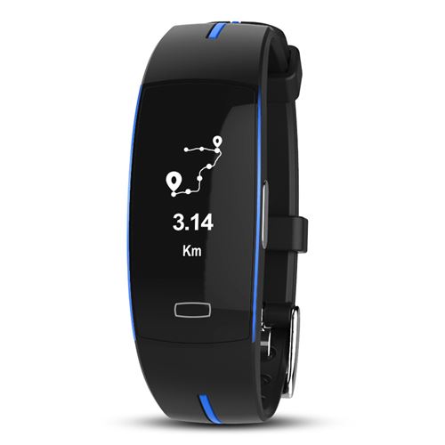 Bracelet connecté OHP P3 IP67 étanche+pression artérielle+mesure de la fréquence cardiaque - bleu