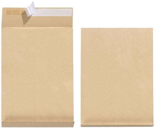 Herlitz 11290012 Soufflet à C4, haftklebende sans fenêtre avec pli de 4 cm, Lot de 100