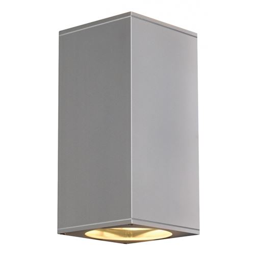 BIG THEO UP DOWN OUT applique, carrée, gris argent, ES111, max. 2x75W - Slv - Gris argent