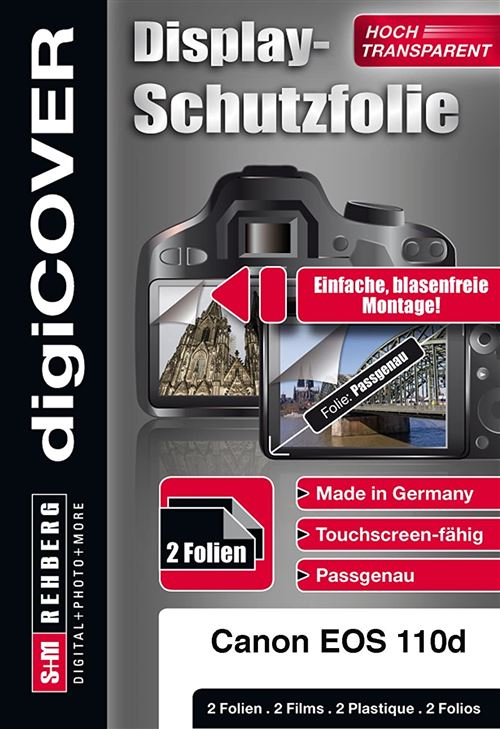 digiCOVER Canon EOS 1100 D Lot de 2 Protections d'écran ajustées