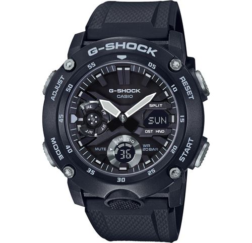 Casio Montre Homme GA-2000S-1AER Analogique Quartz Noir