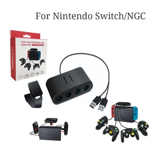 2019 pour Nin O Switch / Wiiu / Pc / Ngc 3In1 4Port Usb pour Game Cube Controller Adapter aloha2869