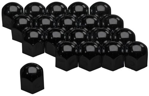 AutoStyle écrous de roue 19 mm acier noir 20 pièces