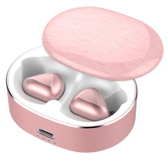 Ecouteur Sport Bluetooth Stereo Casque Intra-auriculaire Sans Fil Oreillette H37 Rose 2387 Plus 1