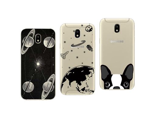 Samsung J5 2017 (J530) - Lot de 3 Coques souples résistantes anti choc avec impression de qualité