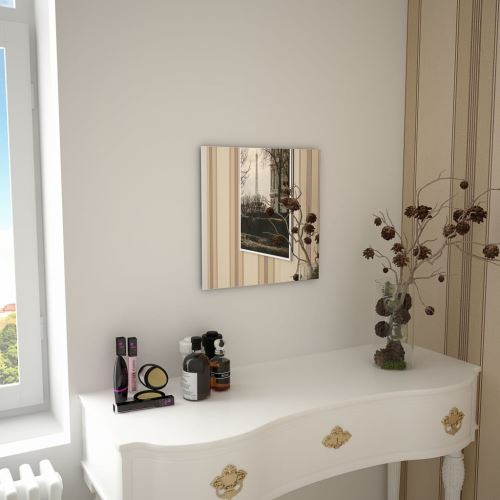 Miroir Mural Miroirs en verre Miroir Décoration pour Salon miroir Salle de Bains 40 x 40 cm