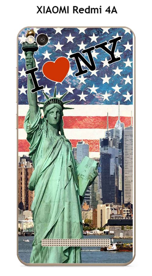 Coque XIAOMI Redmi 4A design New York 4 avec cœur rouge