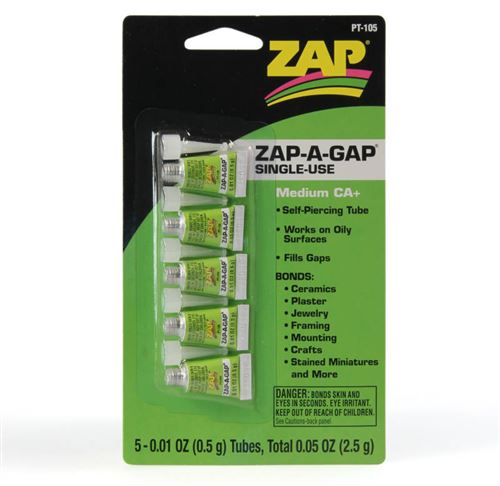 Pt105 zap-a-gap single use .01oz (5pcs)