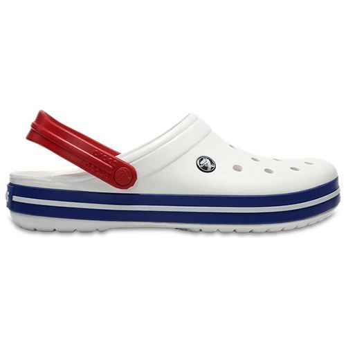 Crocs Crocband Clogs Chaussures Sandales Relaxed Fit en Blanc & Bleu Jean 11016 11I [UK M3/W4 US M4/W6]