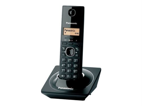 Panasonic KX-TG1711FXB - Téléphone sans fil avec ID d appelant - DECT - noir