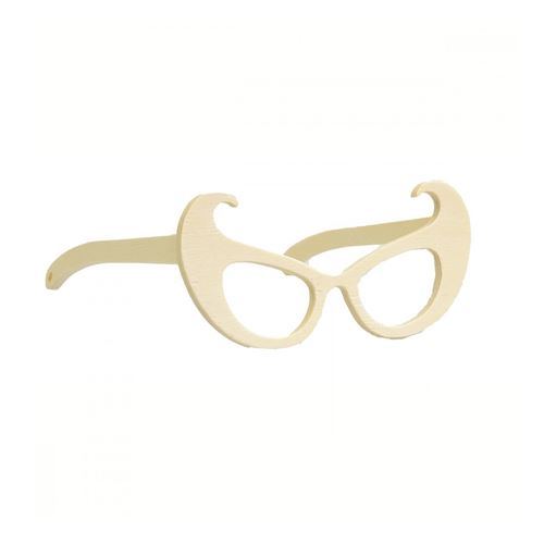 lunettes bois star à décorer 15.5x15.5cm