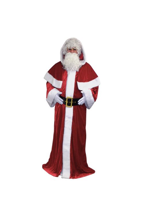 Costume De Pere Noel Europeen Luxe Manteau Velours Polyester Rouge Xxl Deguisement Adulte Achat Prix Fnac