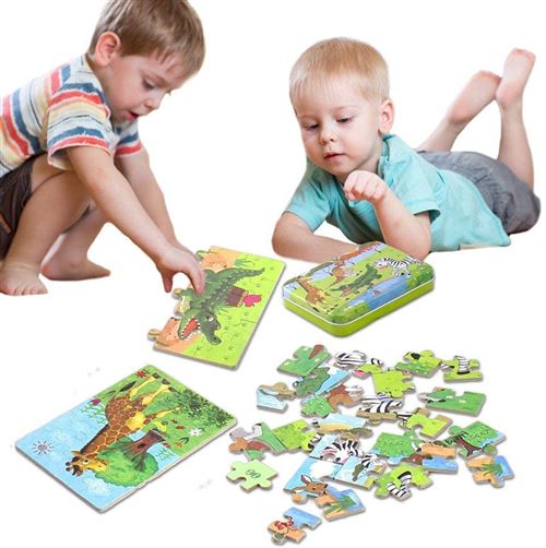 BBLIKE Jouet Puzzle Enfant en Bois, 4 Degrés Variables D'outil  D'apprentissage, Jouet Éducatif Parfait Cadeau Anniversaire pour Garçons  Filles de 3+ ans(Organismes Marins)