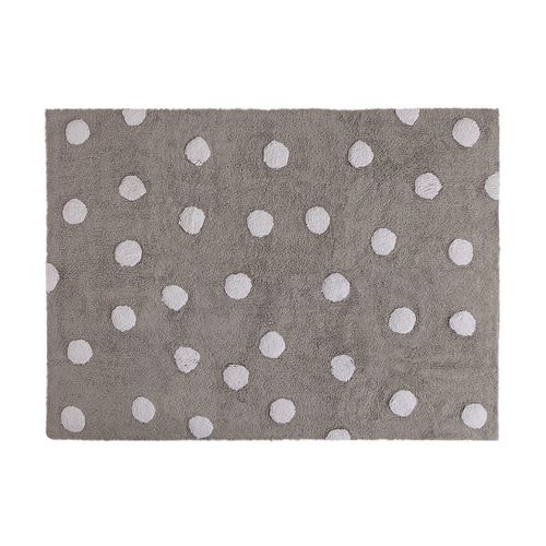 Tapis reversible en coton gris pour enfant topos lorena canals