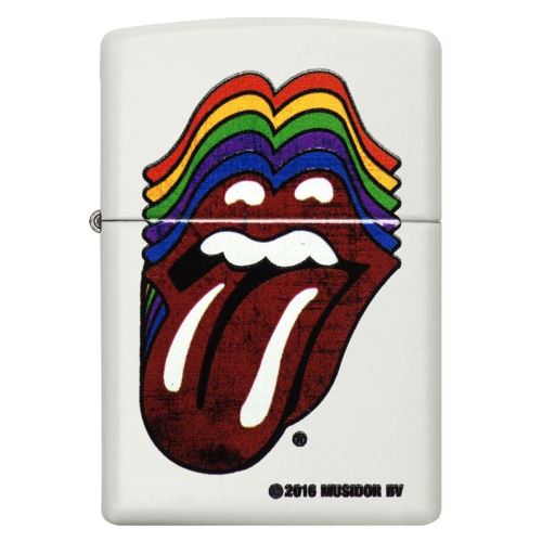 Les Rolling Stones Lèvres blanc mat Zippo